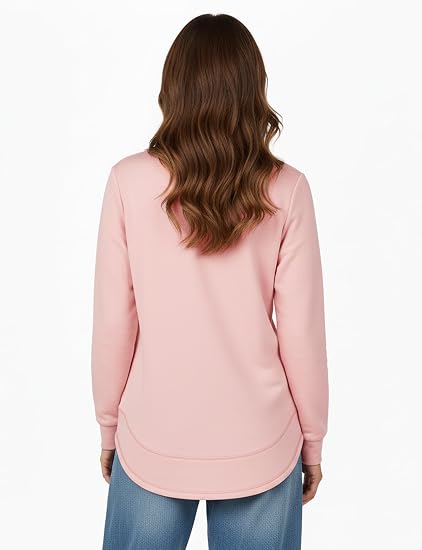 Women’s Long Sleeve Pullover Tunic Top Casual Loose Fit Sweatshirt
